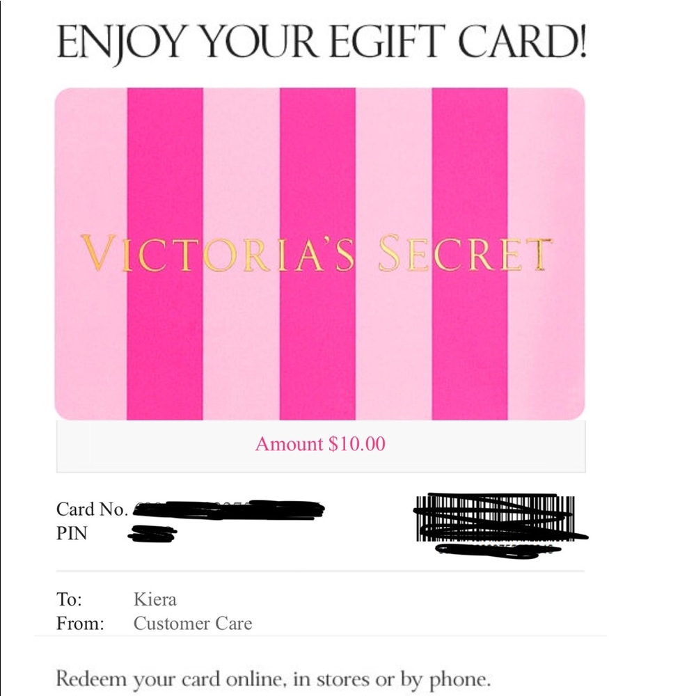$10 Gift card for PINK Victoria’s Secret 💕